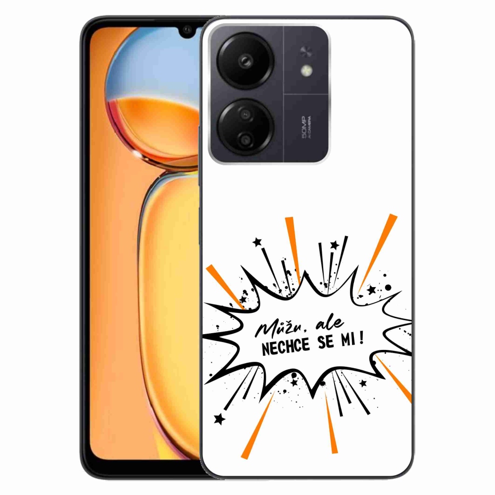 Gelový kryt mmCase na Xiaomi Poco C65/Redmi 13C - vtipný text 11 bílé pozadí