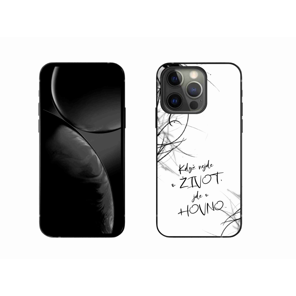 Gelový kryt mmCase na iPhone 13 Pro 6.1 - vtipný text 16 bílé pozadí