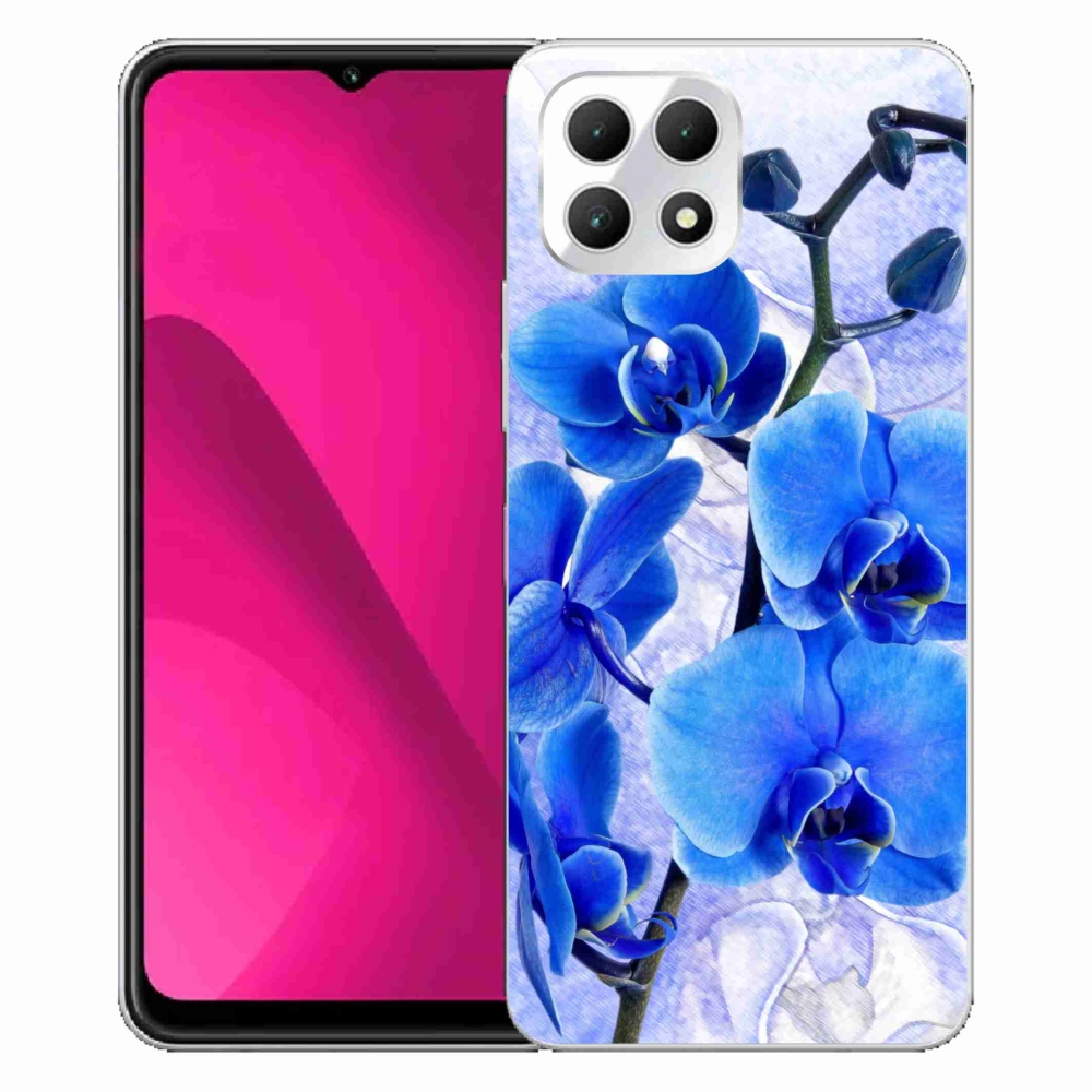Gelový kryt mmCase na T-Mobile T Phone 2 - modré květy