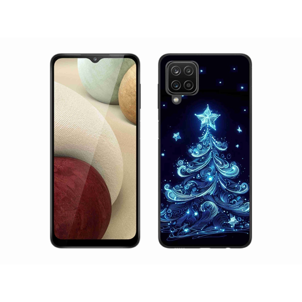 Gelový kryt mmCase na Samsung Galaxy A12 - neonový vánoční stromek 4