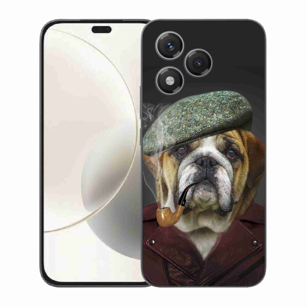 Gelový kryt mmCase na Honor 400 Lite - pes s fajfkou