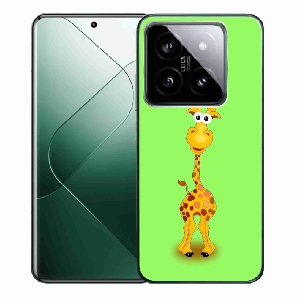 Gelový kryt mmCase na Xiaomi 14 Pro - kreslená žirafa
