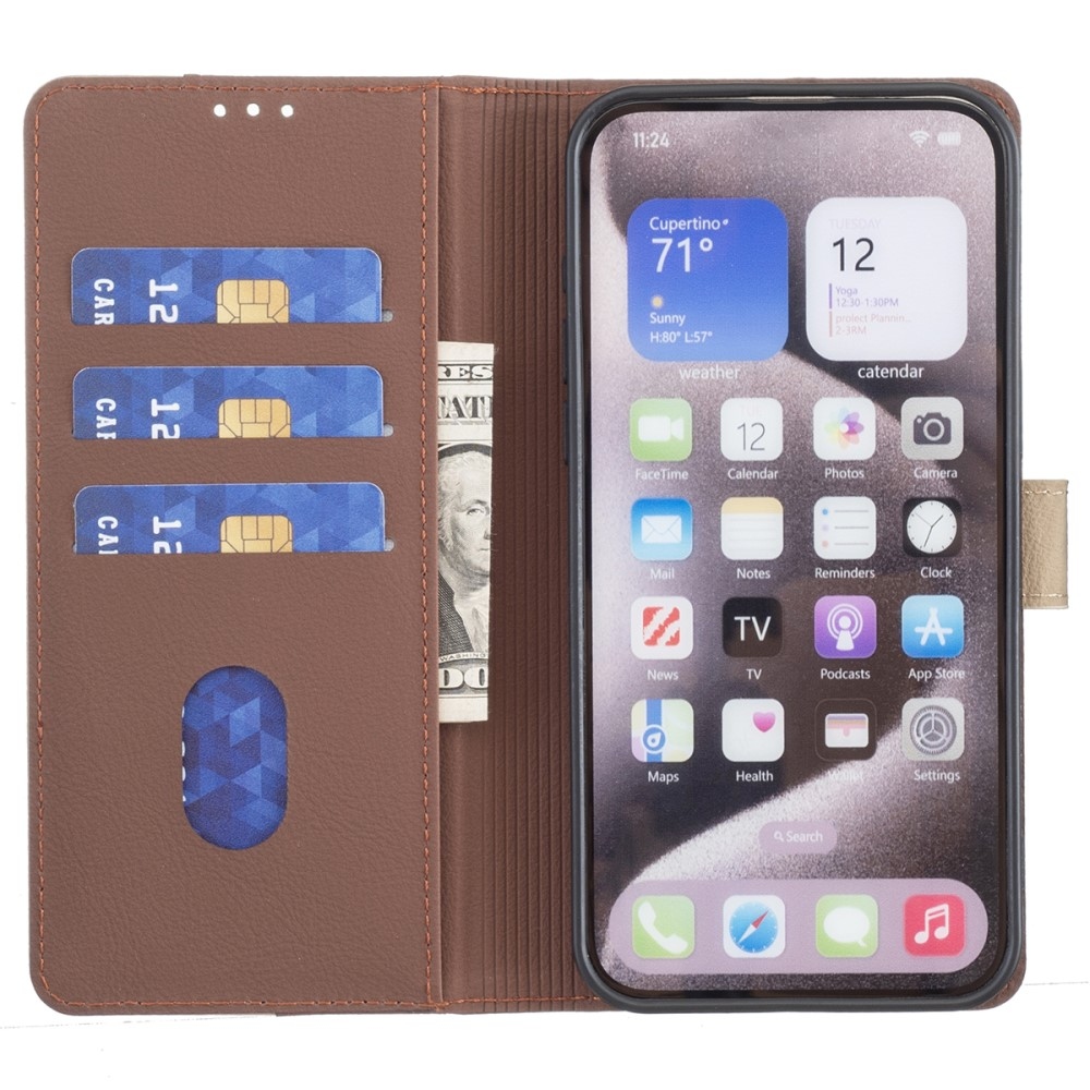 BNF DUO knížkové pouzdro na Samsung Galaxy A36 5G - hnědé