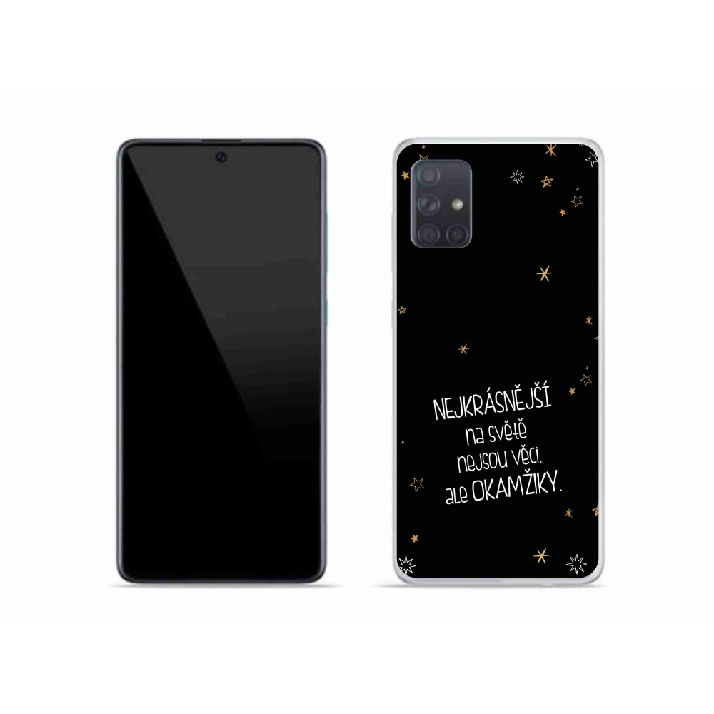 Gelový kryt mmCase na Samsung Galaxy A51 - citát 4 černé pozadí