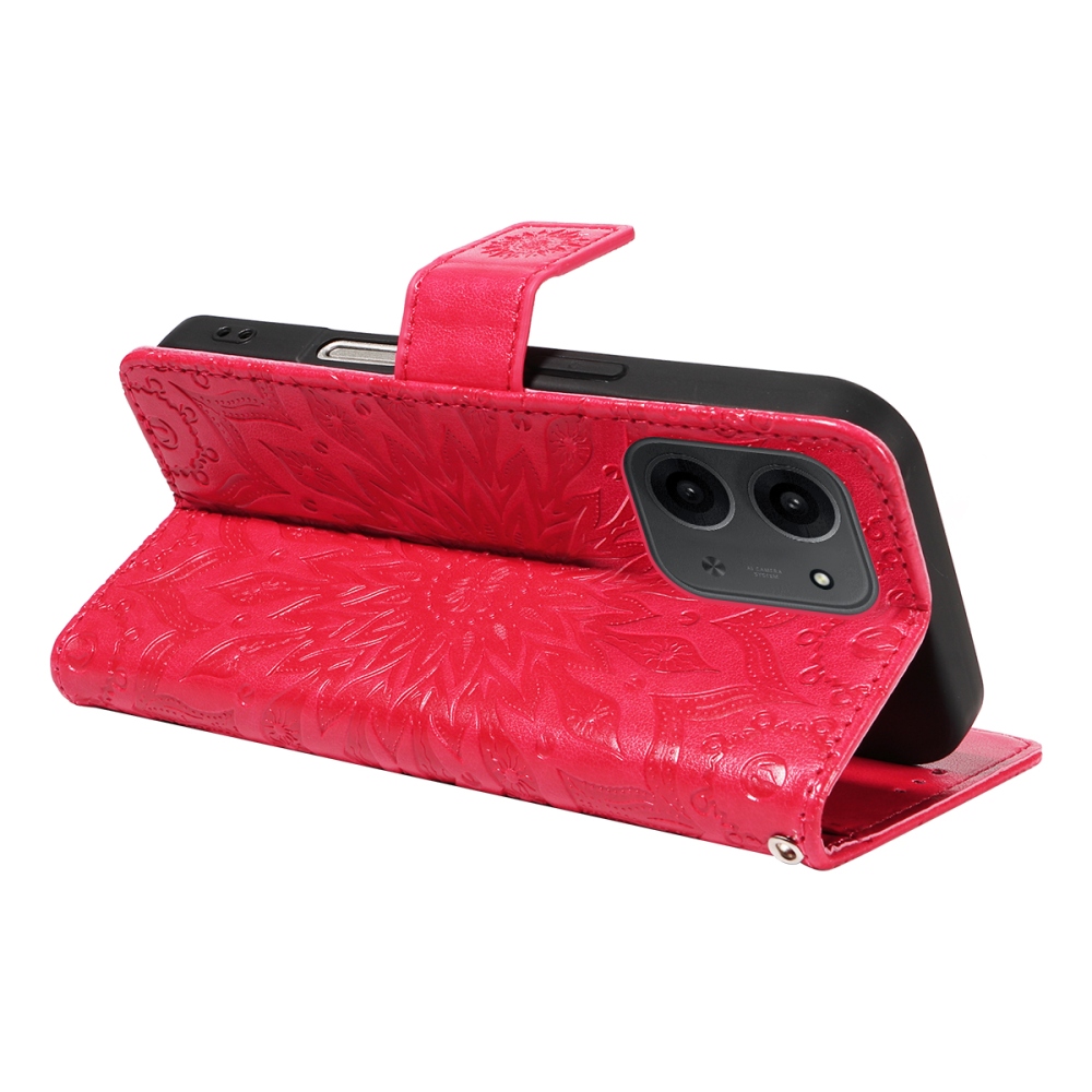 Sunflower knížkové pouzdro na Xiaomi Redmi 15C 4G/5G (173mm) - červené