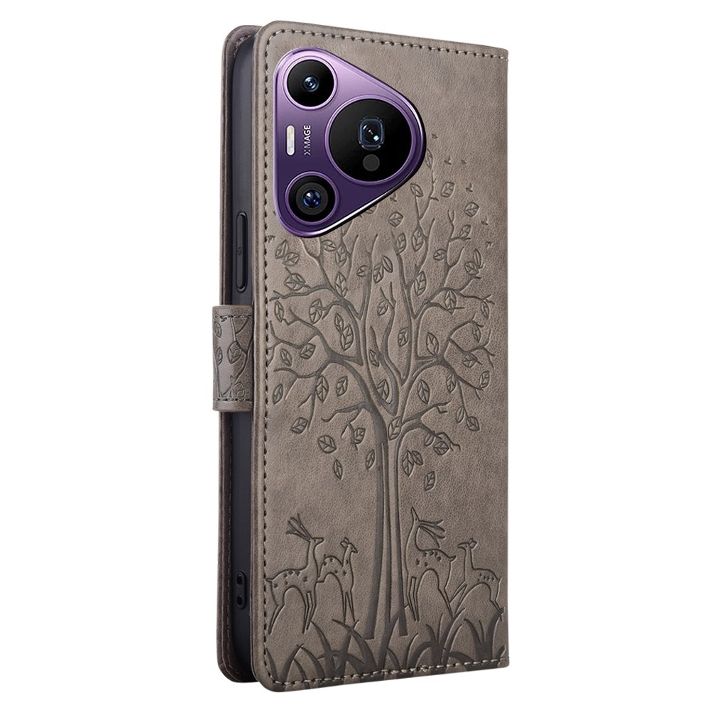 Tree knížkové pouzdro na Huawei Pura 70 Pro - šedé