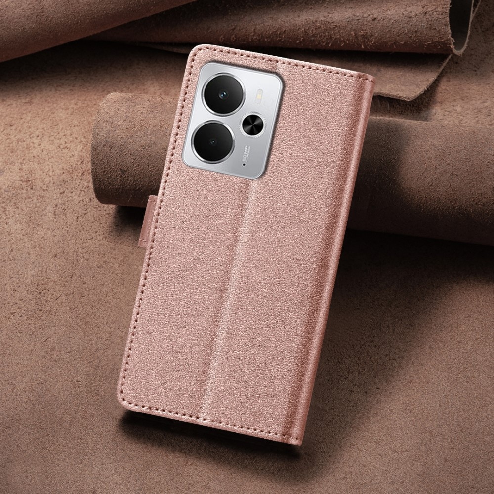 BINFEN knížkové pouzdro na Realme 14 5G - růžovozlaté