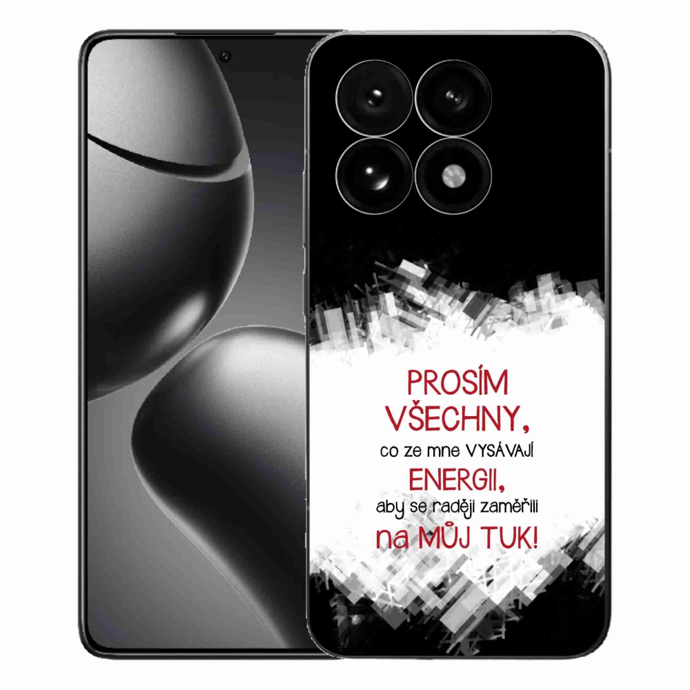 Gelový kryt mmCase na Xiaomi 15T - vtipný text 1 červený