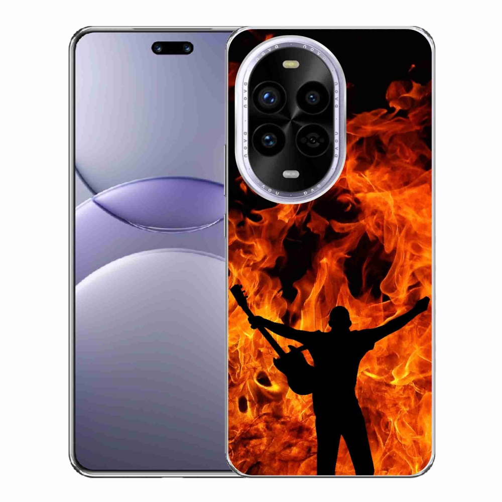 Gelový kryt mmCase na Huawei Nova 13 Pro 5G - muzikant a oheň