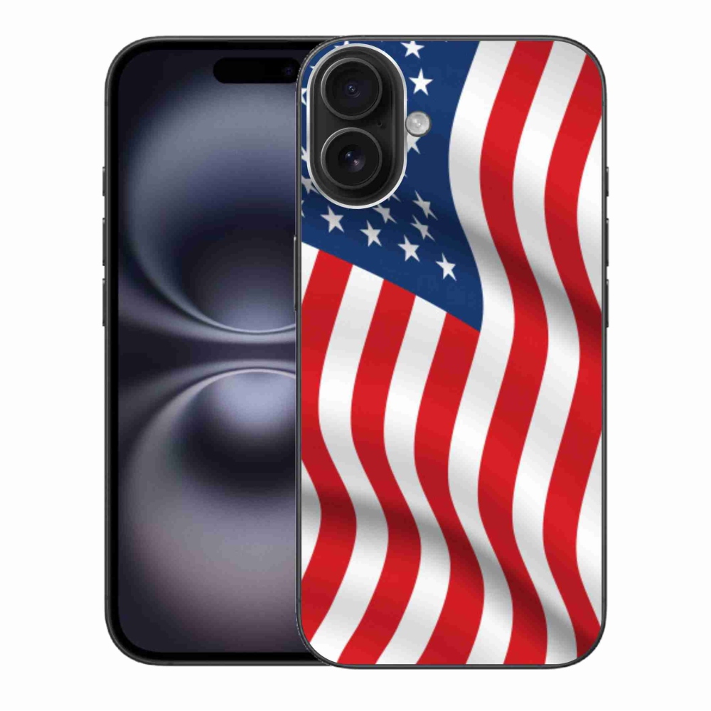 Gelový kryt mmCase na iPhone 16 Plus - USA vlajka