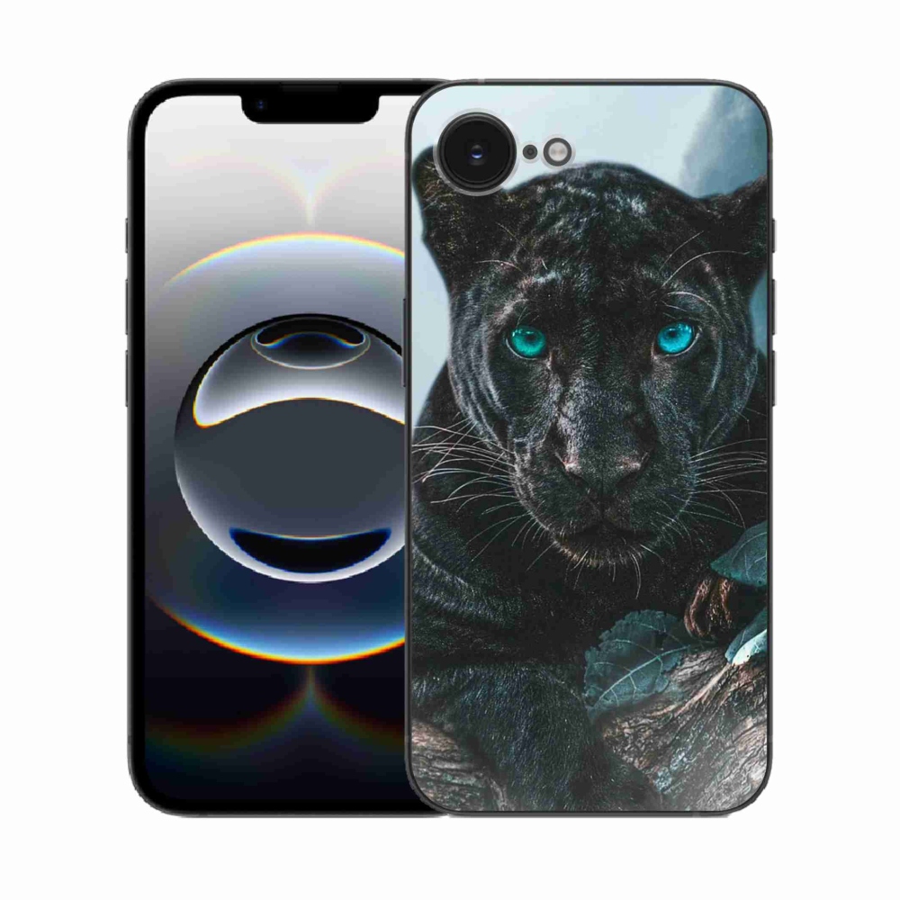 Gelový kryt mmCase na iPhone 16e - černý panter