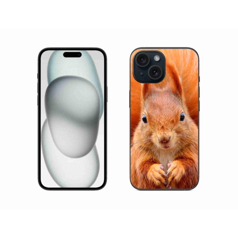 Gelový kryt mmCase na iPhone 15 - veverka