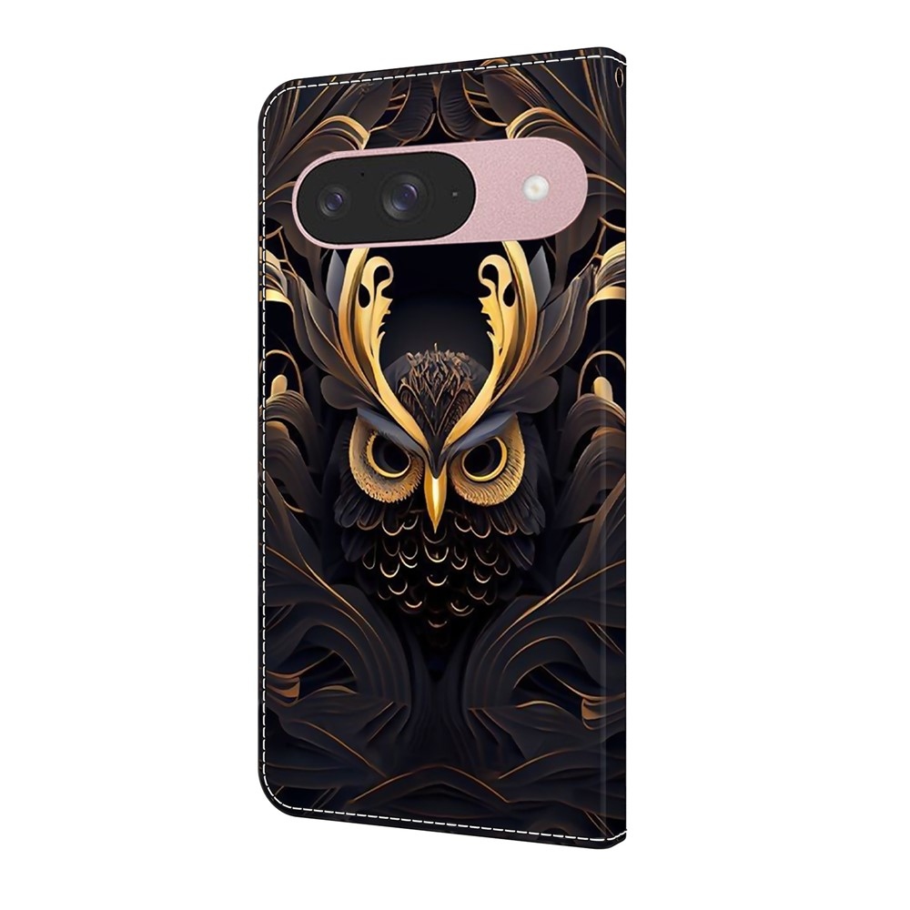 Smooth knížkové pouzdro na Google Pixel 10 Pro/Pixel 10 - zlatá sova