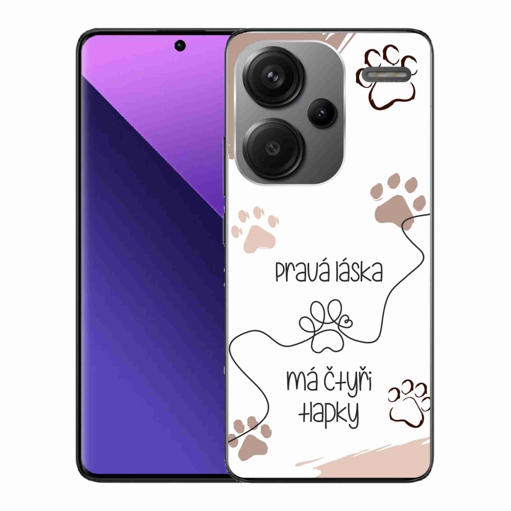Gelový kryt mmCase na Xiaomi Redmi Note 13 Pro+ 5G - psí motiv 1 bílé pozadí