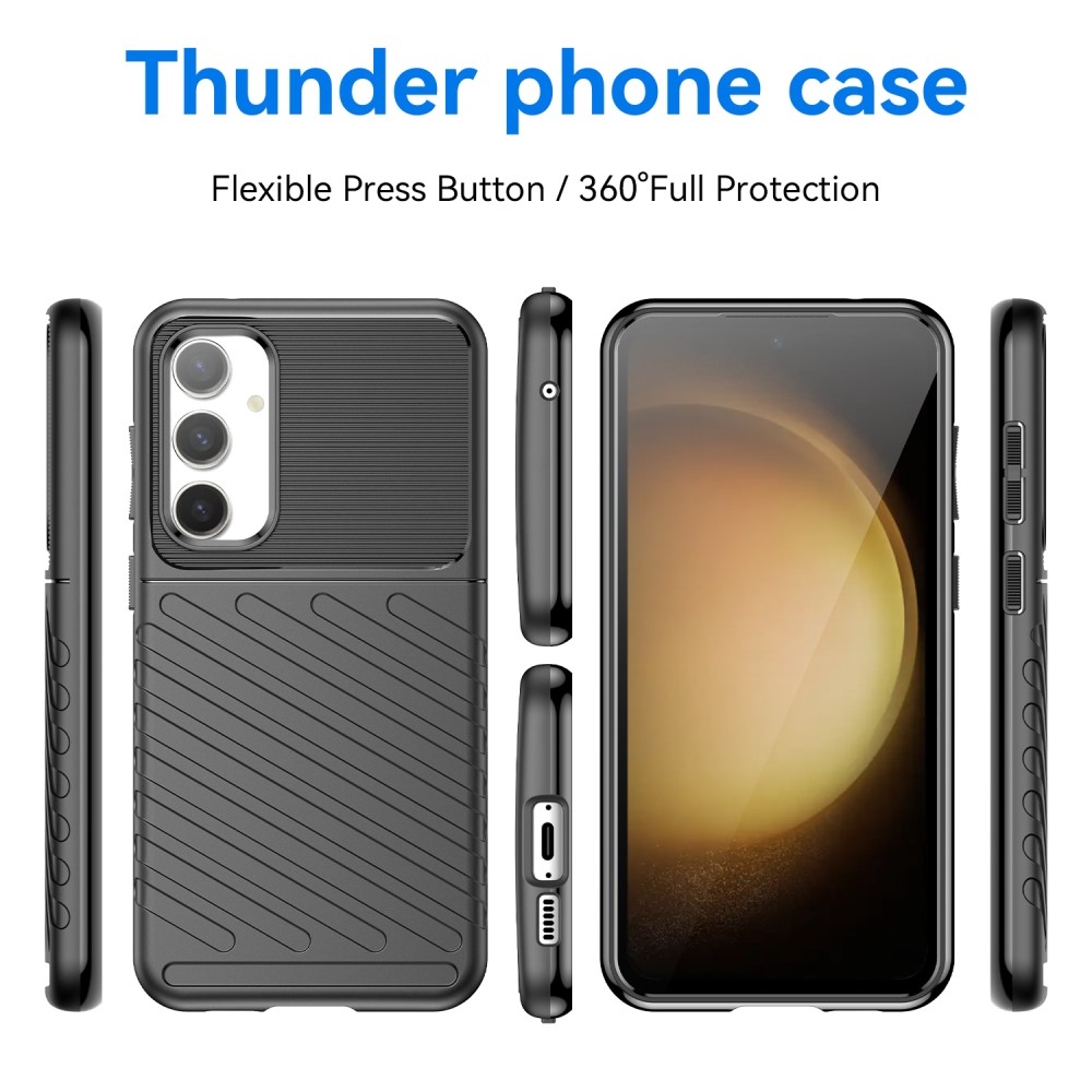 Thunder odolný gelový obal na Samsung Galaxy S23 FE - černý	