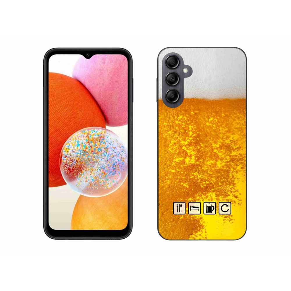 Gelový kryt mmCase na Samsung Galaxy A14 4G/5G - pivní motiv 3