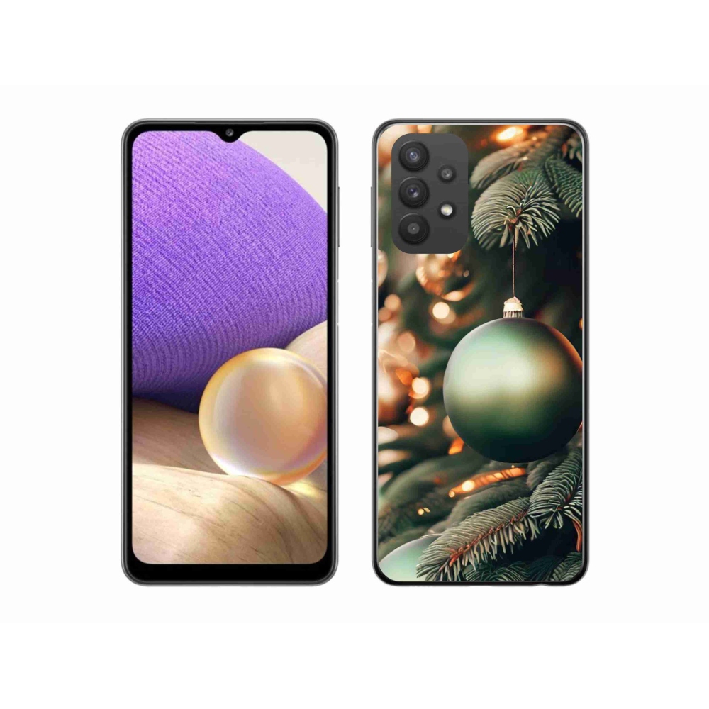 Gelový kryt mmCase na Samsung Galaxy A32 5G - vánoční ozdoby 1
