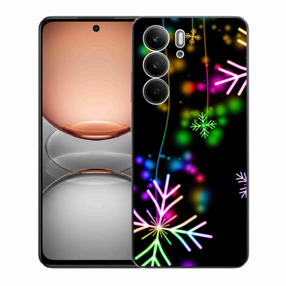 Gelový kryt mmCase na Realme C75 - barevné vločky