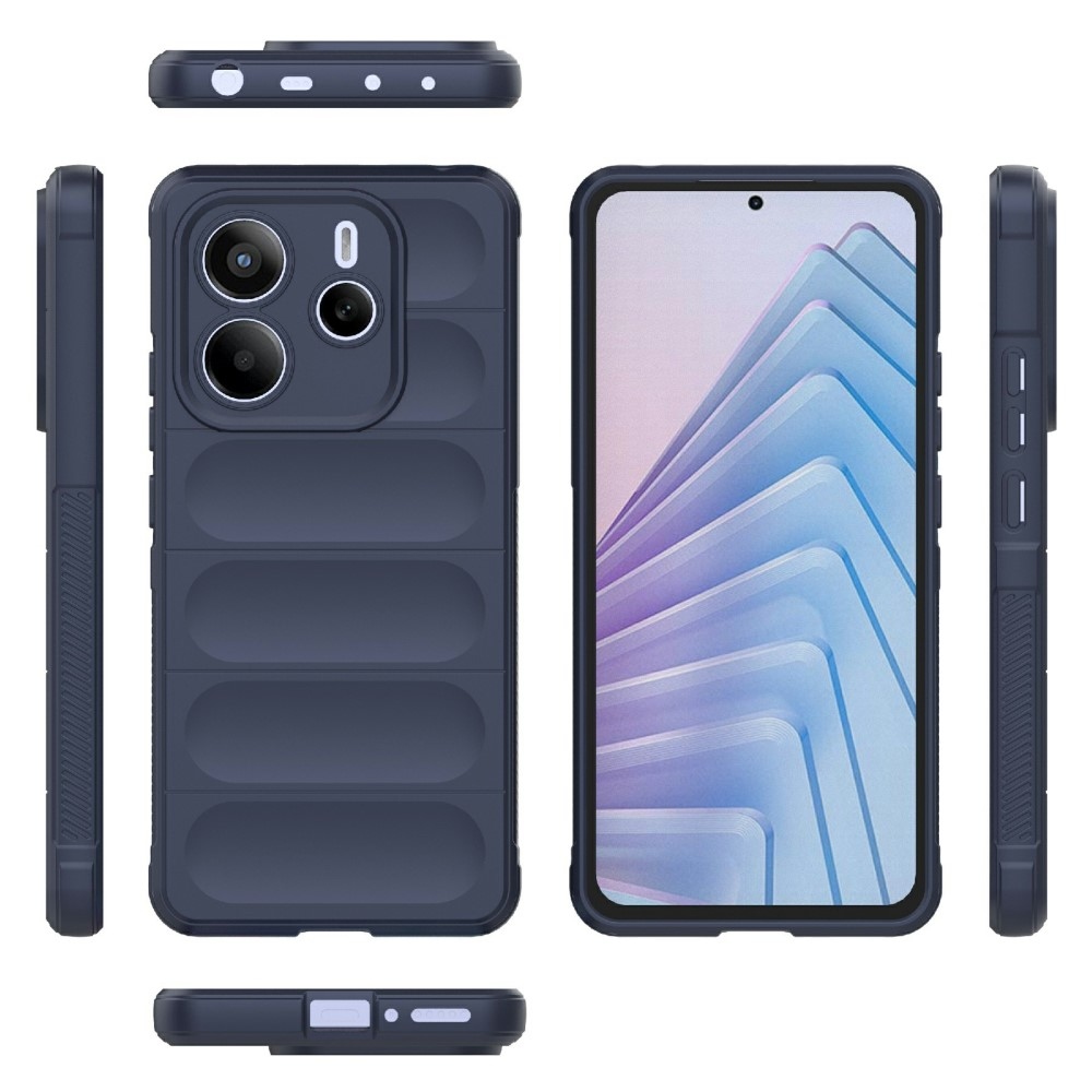 Rugg odolný gelový obal na Xiaomi Redmi Note 14 5G - tmavěmodrý