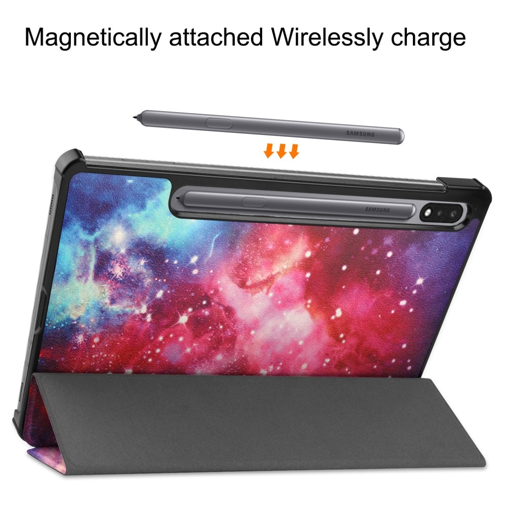 Print chytré zavírací pouzdro na Samsung Galaxy Tab S9+/Tab S10+ - vesmír