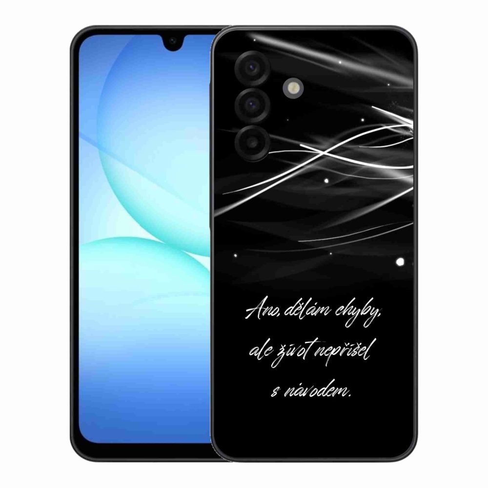 Gelový kryt mmCase na Samsung Galaxy A17 4G/5G - citát černé pozadí