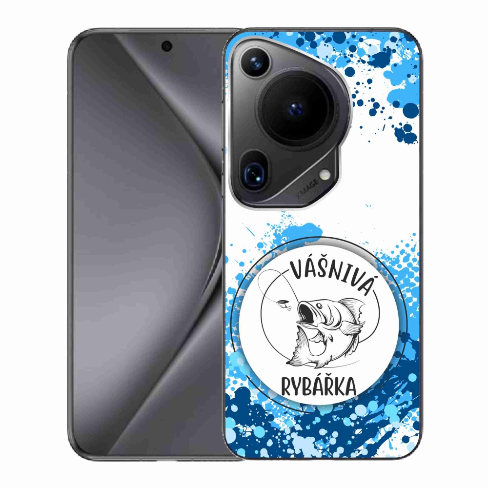 Gelový kryt mmCase na Huawei Pura 70 Ultra - vášnivá rybářka bílé pozadí
