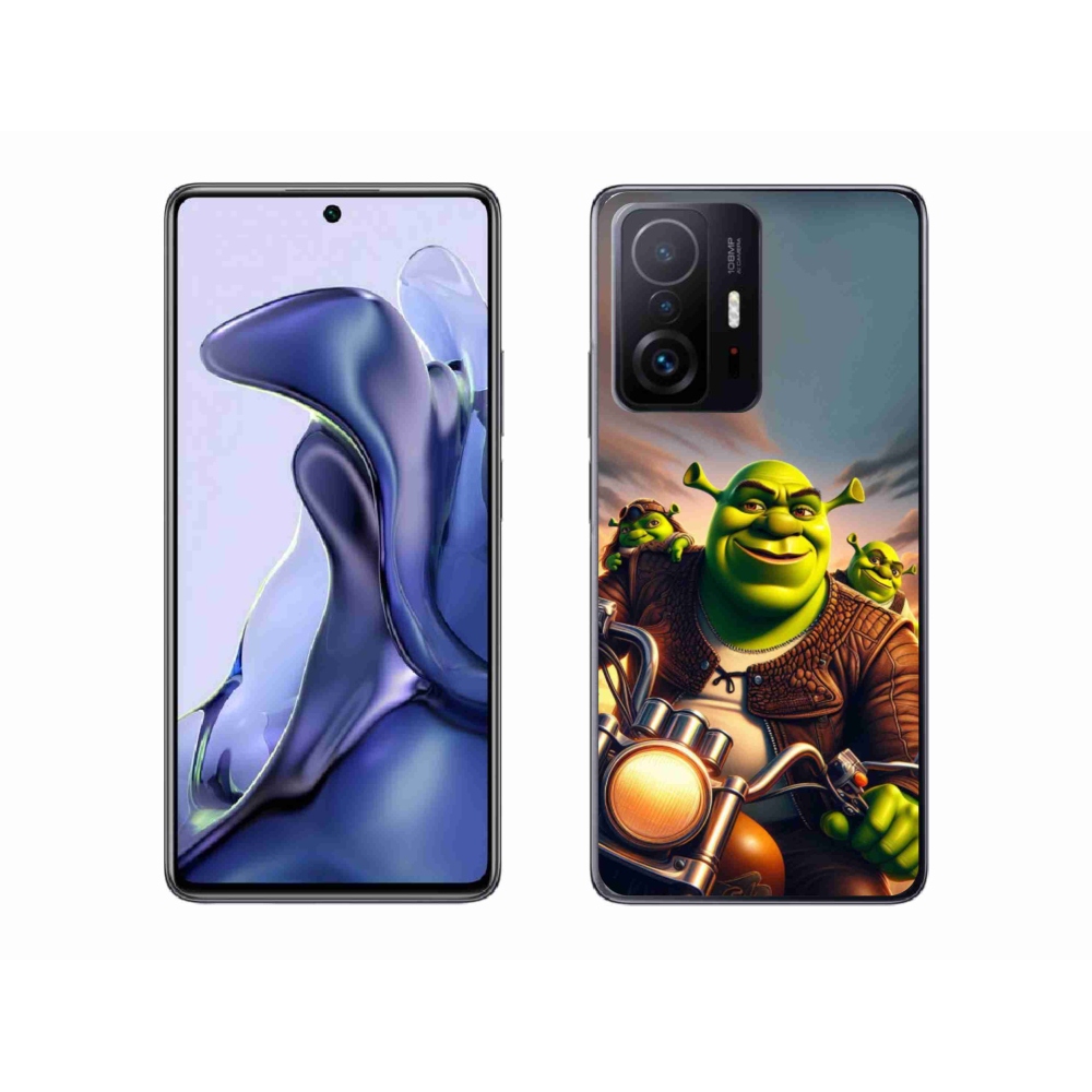 Gelový kryt mmCase na Xiaomi 11T Pro - shrek na motorce