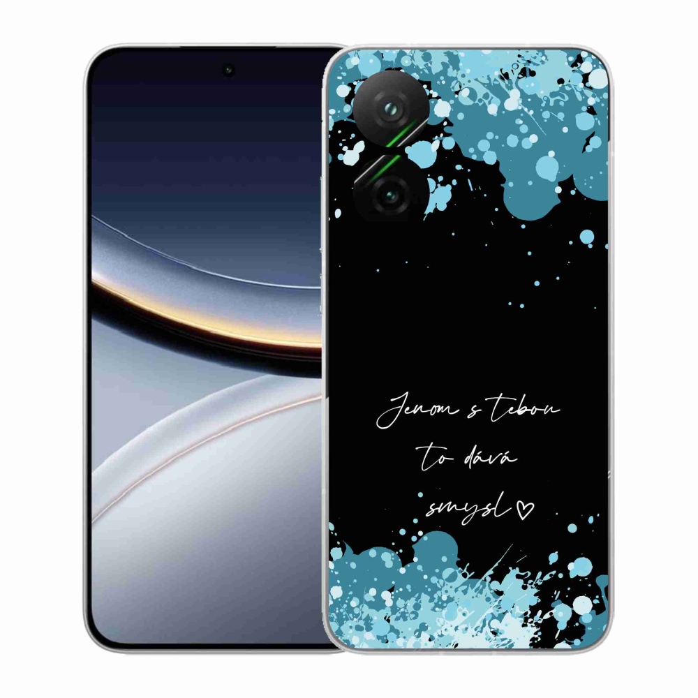 Gelový kryt mmCase na Xiaomi Poco F7 5G - zamilovaný text černé pozadí