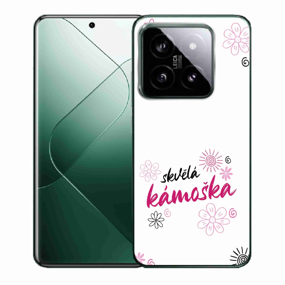 Gelový kryt mmCase na Xiaomi 14 - skvělá kámoška bílé pozadí
