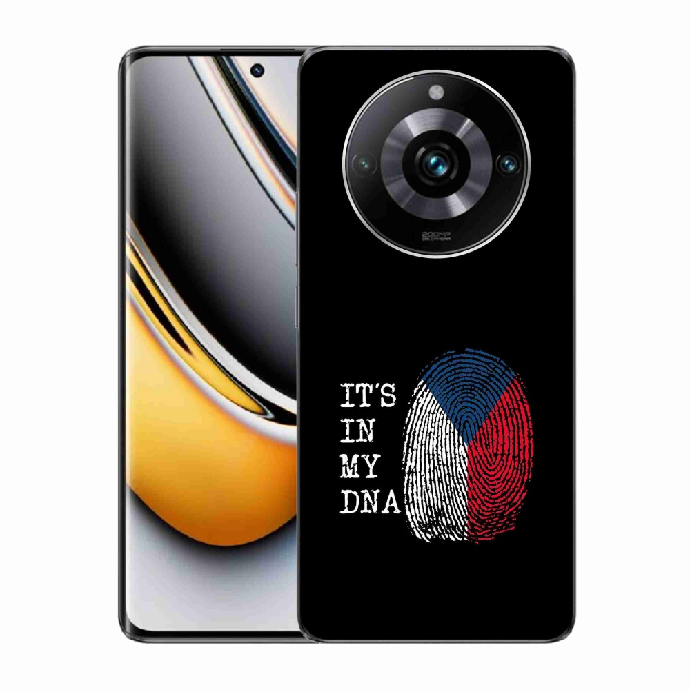 Gelový kryt mmCase na Realme 11 Pro/11 Pro+ - vlajka otisk prstu černé pozadí