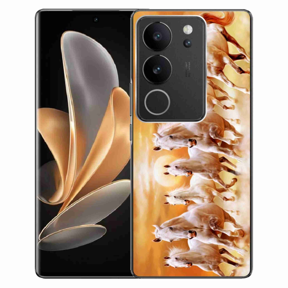 Gelový obal mmCase na Vivo V29 5G - koně 2