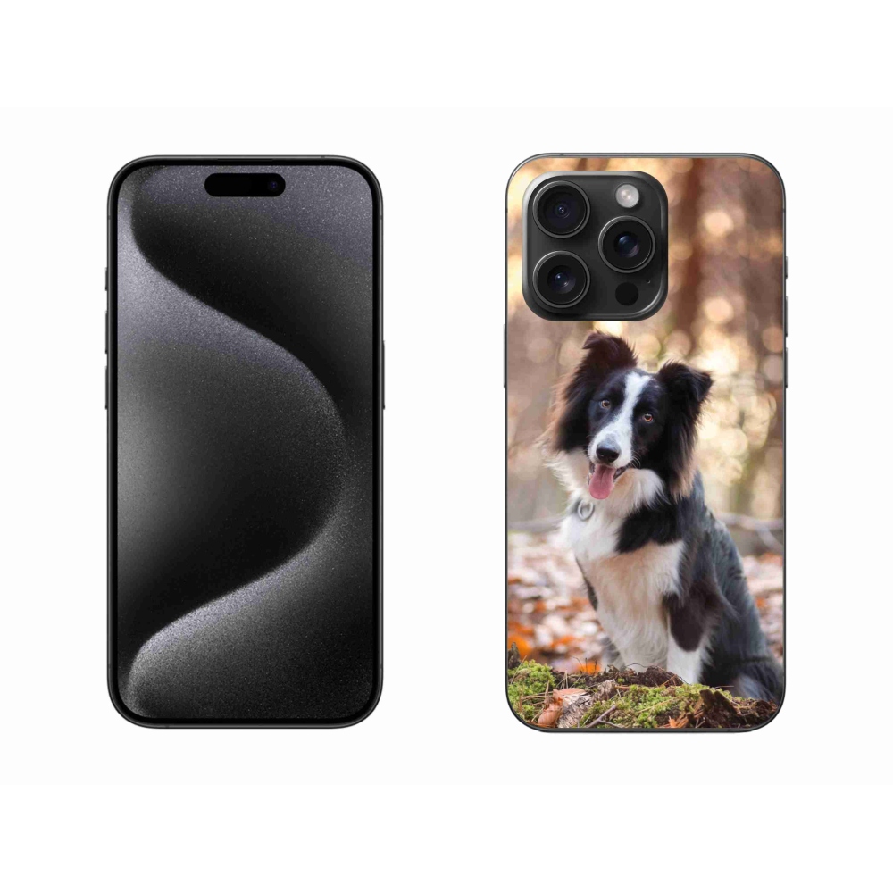Gelový obal mmCase na iPhone 15 Pro Max - border kolie 1