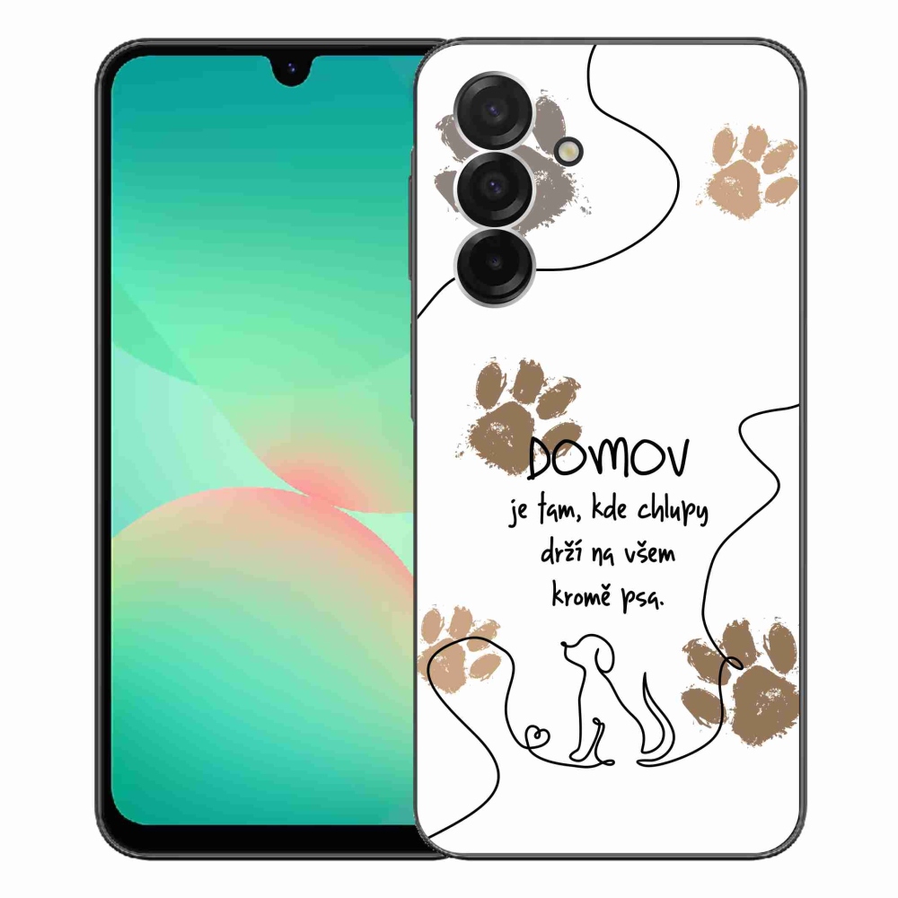 Gelový kryt mmCase na Samsung Galaxy A26 5G - psí motiv bílé pozadí
