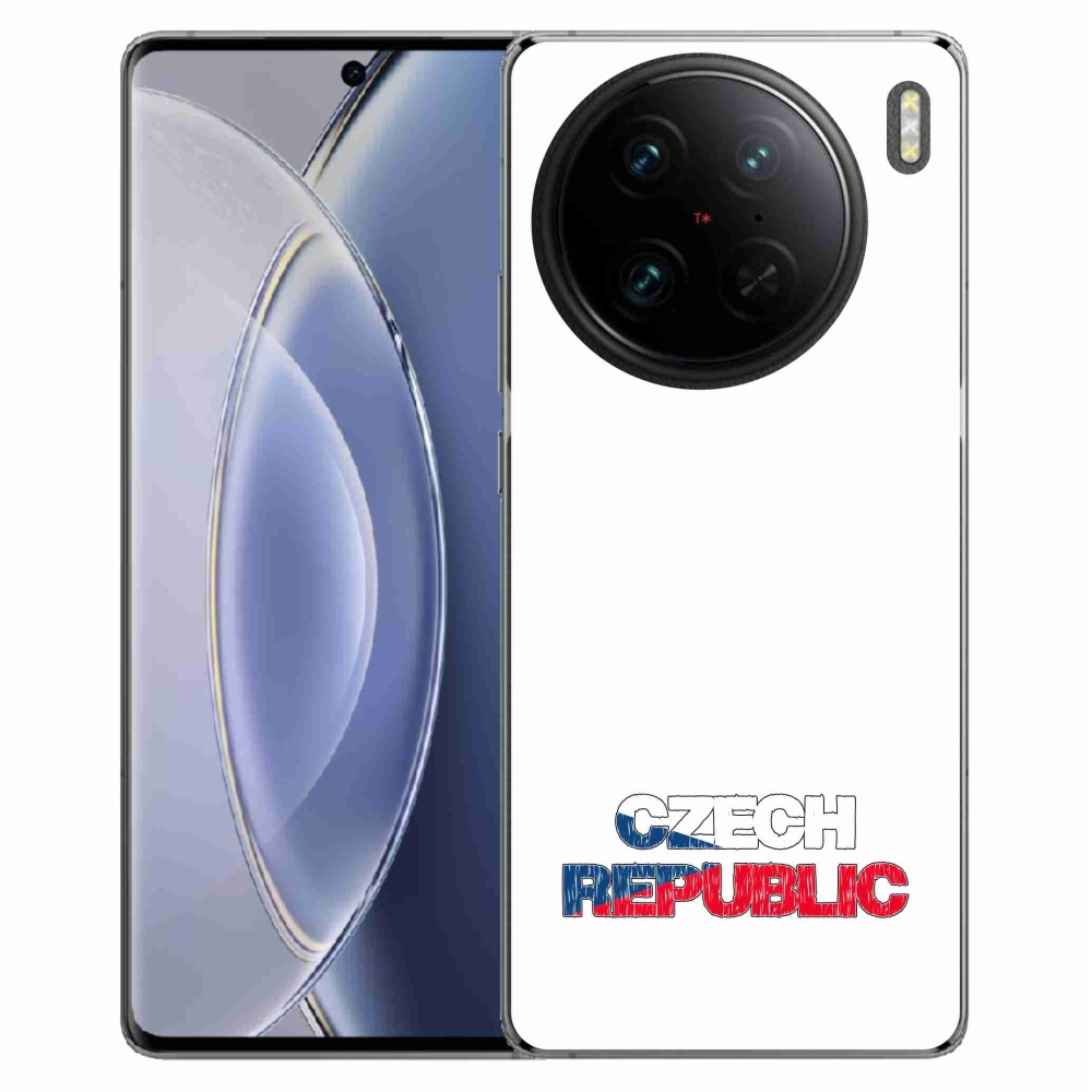 Gelový kryt mmCase na Vivo X90 Pro - Czech Republic bílé pozadí