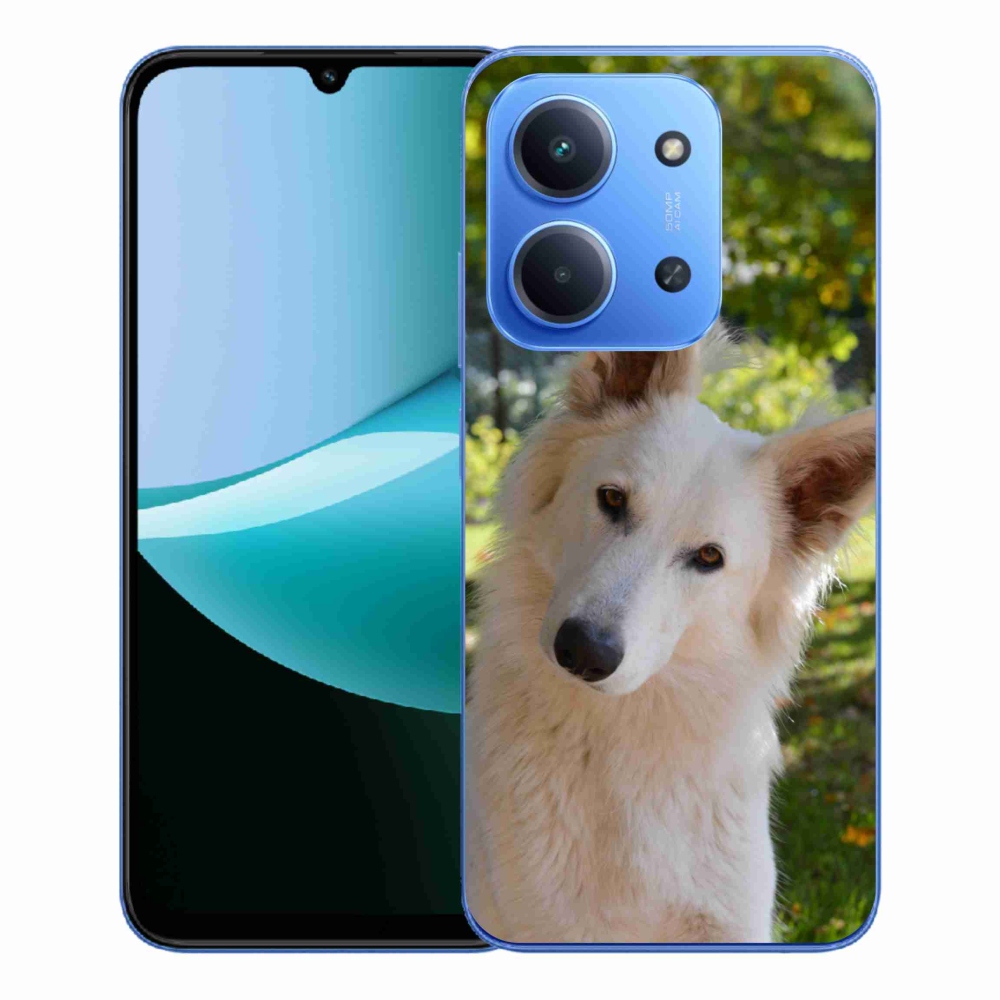 Gelový kryt mmCase na Xiaomi Redmi 15C 4G/5G (173mm) - bílý švýcarský ovčák 1