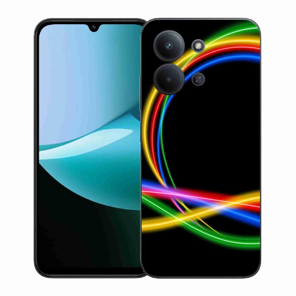 Gelový kryt mmCase na Xiaomi Redmi 15C 4G (171mm)/Poco C85 4G (171mm) - neonové kruhy