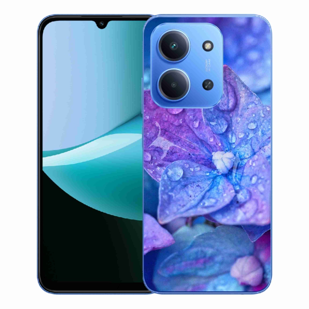 Gelový kryt mmCase na Xiaomi Redmi 15C 4G/5G (173mm) - fialový květ