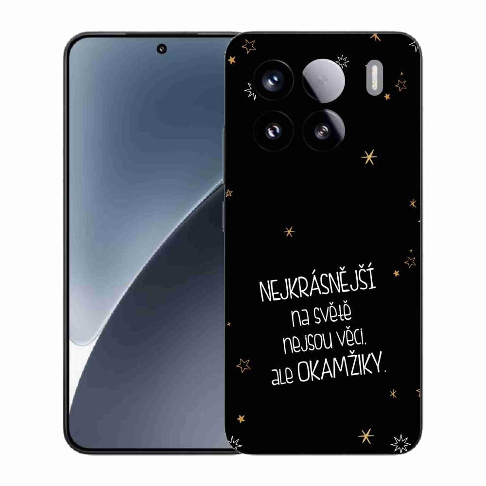 Gelový kryt mmCase na Xiaomi 15 - citát 4 černé pozadí