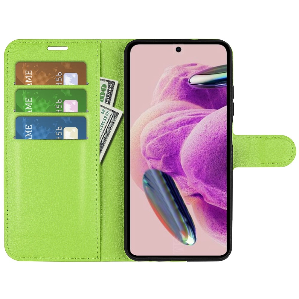 Litchi knížkové pouzdro na Xiaomi Redmi Note 12S - zelené