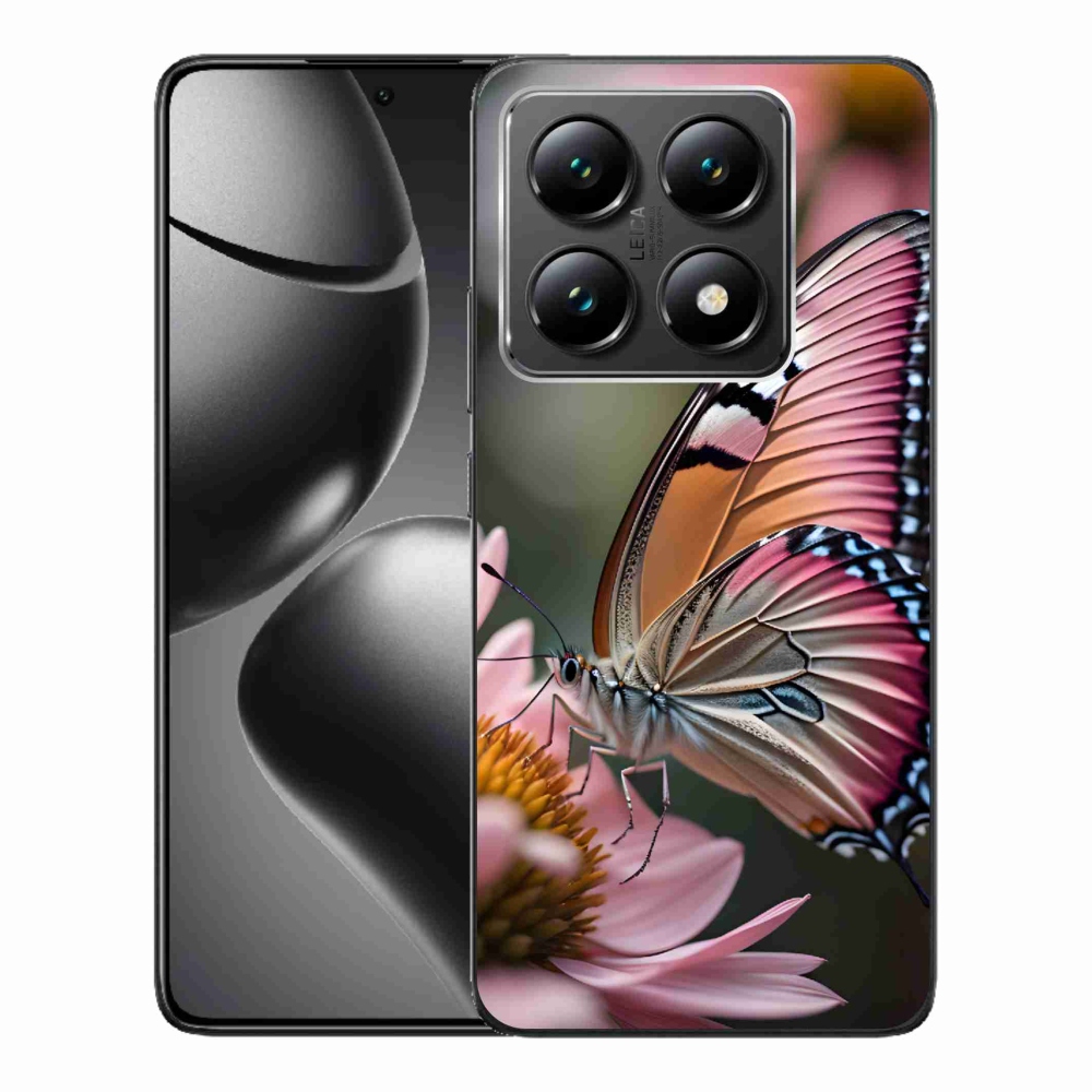 Gelový kryt mmCase na Xiaomi 14T - barevný motýl