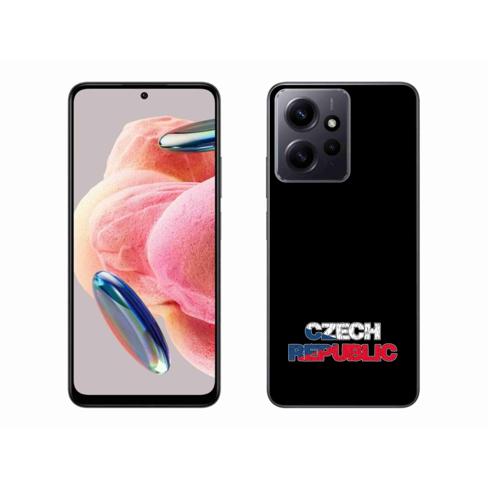 Gelový kryt mmCase na Xiaomi Redmi Note 12 4G - Czech Republic černé pozadí
