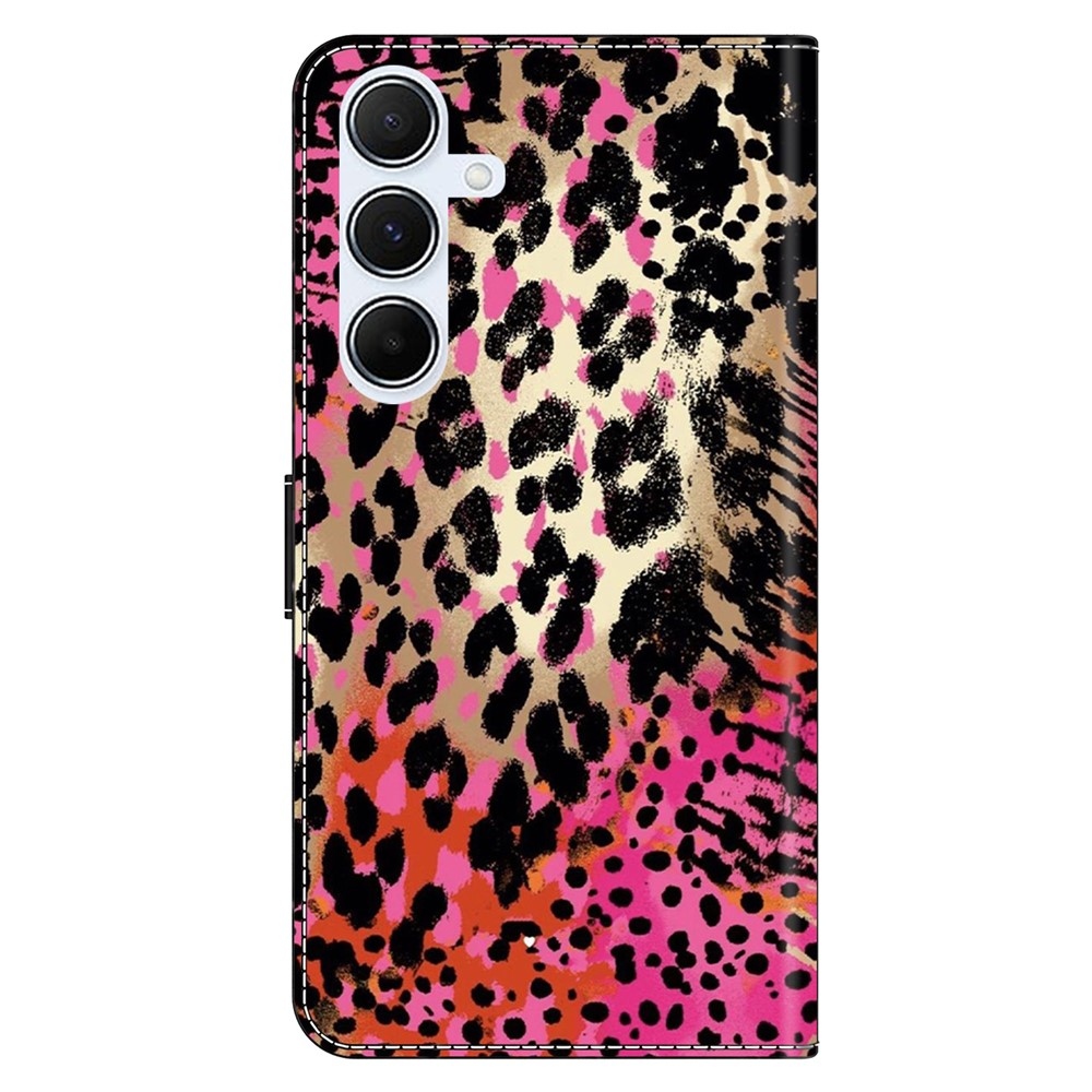 Firmly knížkové pouzdro na Samsung Galaxy A17 5G/A26 5G - černé a růžové skvrny