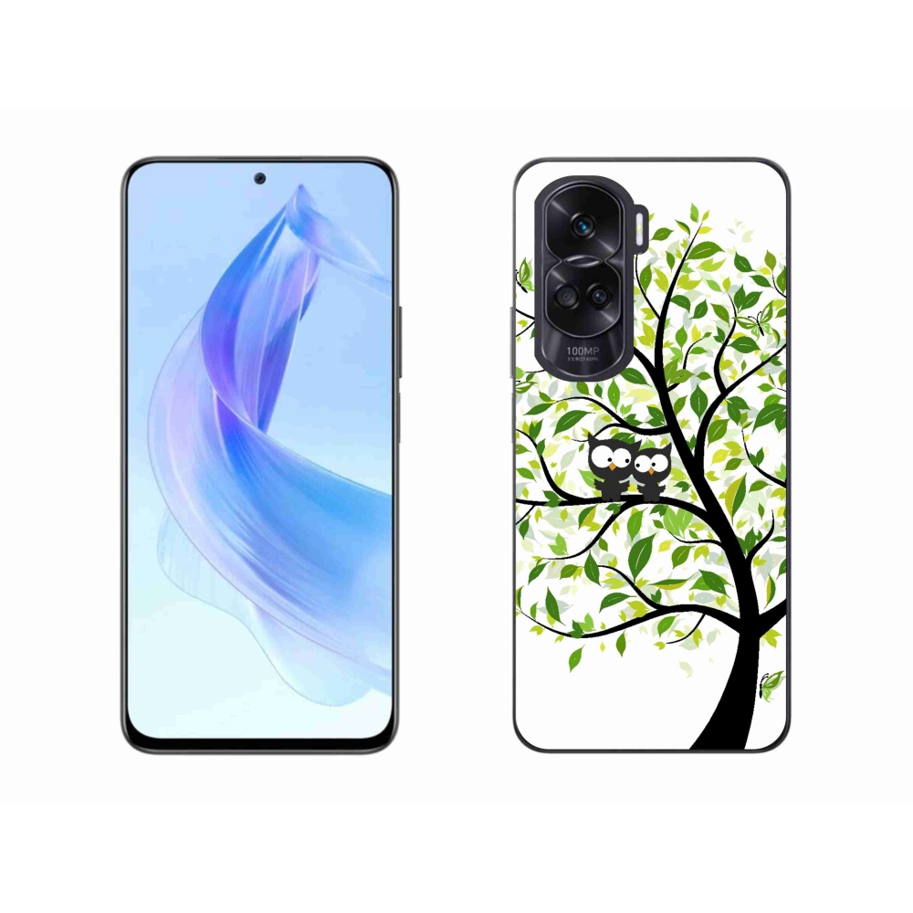 Gelový kryt mmCase na Honor 90 Lite - sovičky na stromě