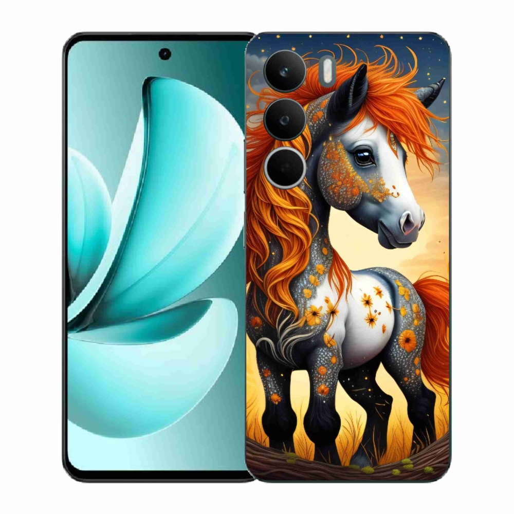 Gelový kryt mmCase na Realme C71 - barevný poník