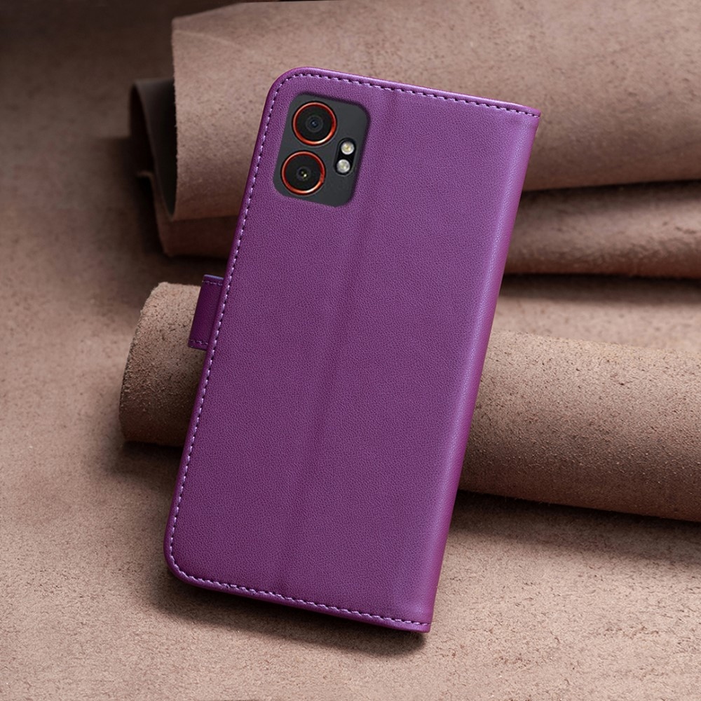 BNF knížkové pouzdro na Samsung Galaxy Xcover 7 Pro - tmavěfialové