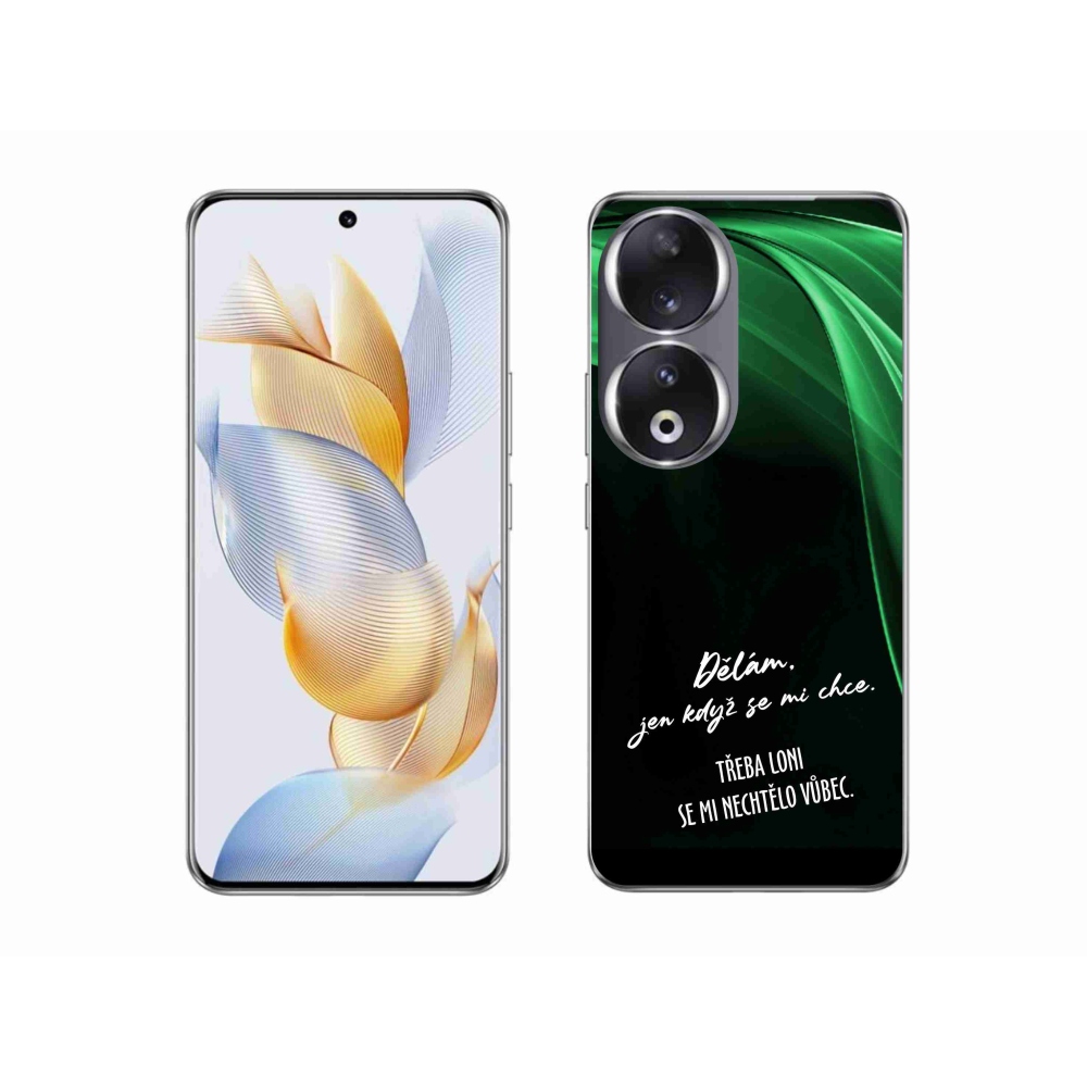 Gelový kryt mmCase na Honor 90 - vtipný text 12 černé pozadí