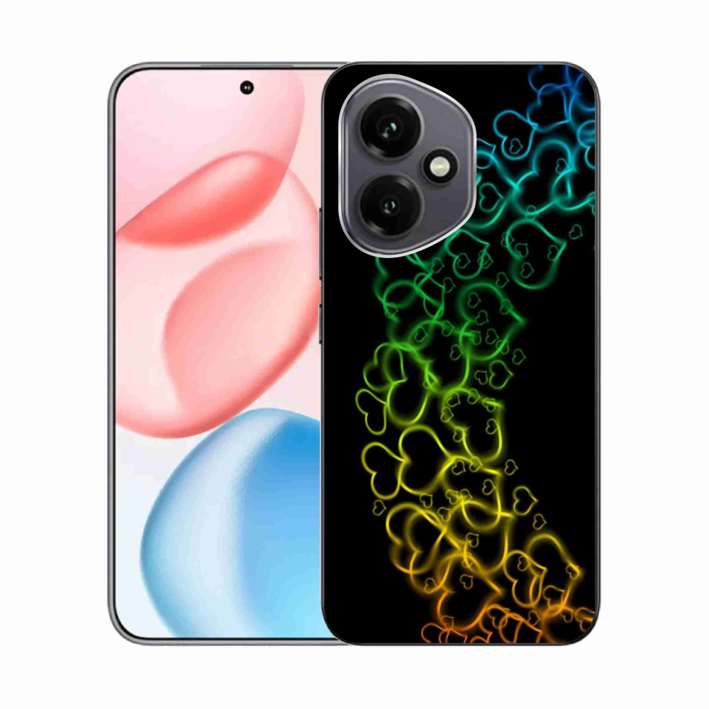 Gelový kryt mmCase na Honor 400 - barevná srdíčka
