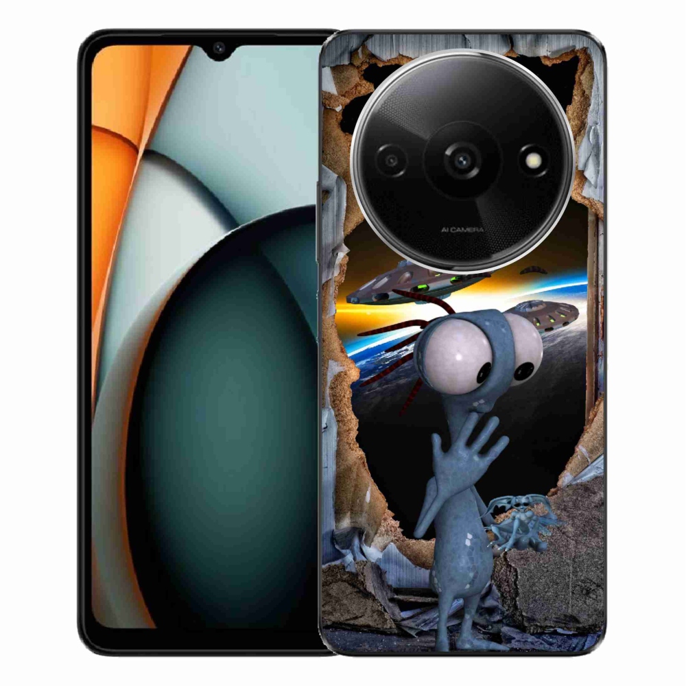 Gelový kryt mmCase na Xiaomi Redmi A3 - mimozemšťan