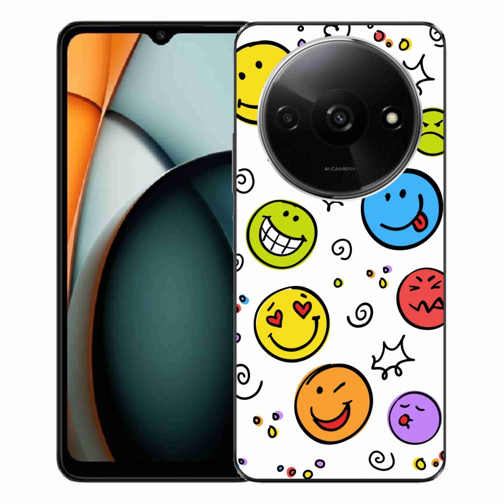 Gelový kryt mmCase na Xiaomi Redmi A3 - smajlíci