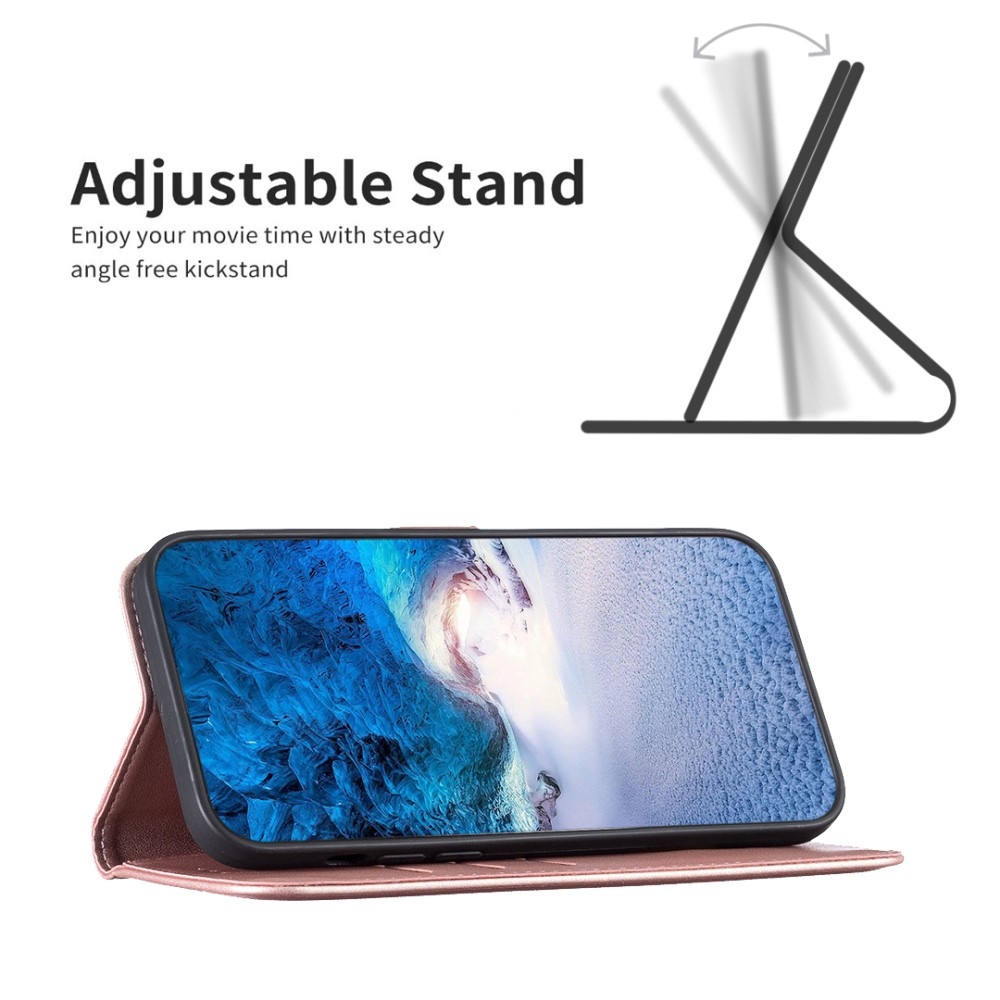 BNF knížkové pouzdro na Samsung Galaxy M55 5G - růžovozlaté